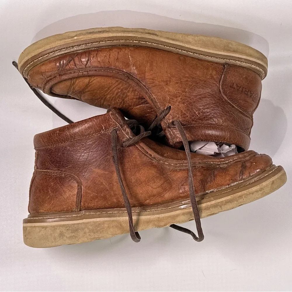Ariat Brown Leather Moc Toe Chukka with White Traction Sole